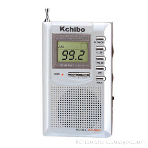 Stylish Nine-Band FM/MW/SW1-7 Radio with Digital Display, Alarm Clock and Timing Function